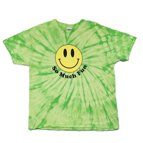 Gildan Other - Young Thug Smiley Slime Love All The Time Graphic T-Shirt Mens XL Green Tie Dye